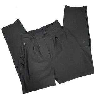 Lululemon Essential High-Rise Trouser Pants Womens 2‎ Black Pleated Athletic EUC